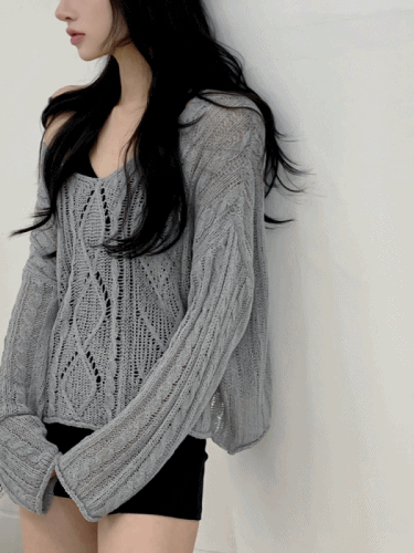 [여름까지~] 크래커 여리 오버핏 그물니트 knit (5color)